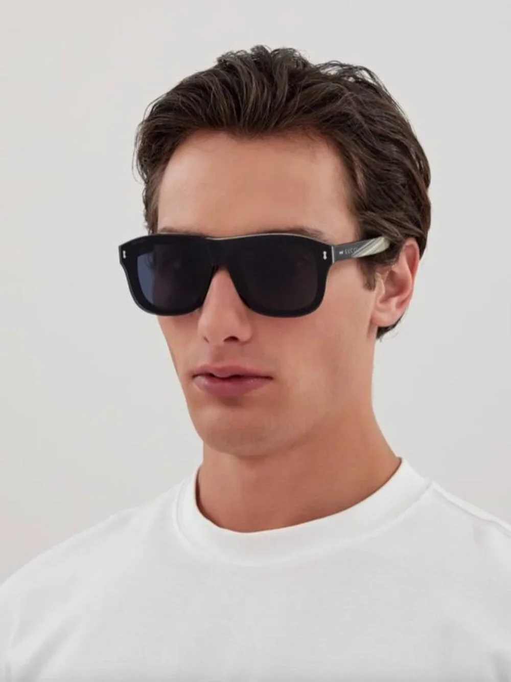Gucci GG1712S 002 Square Sunglasses - Dark Havana\ Clear/Dark Green Clip-On
